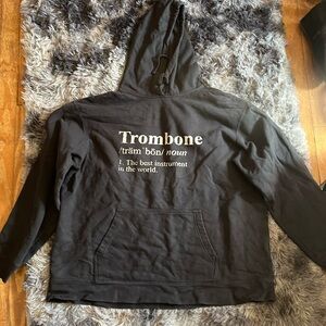 Black trombone hoodie